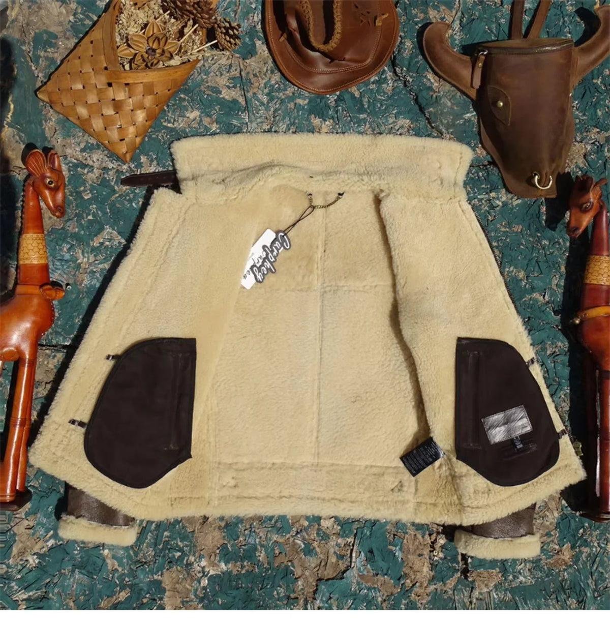 Dark Brown Winter Shearling Jacket Men Retro Style Plus Size 5XL Genuine Natural Thick Sheepskin B6 Bomber Flight Coat
