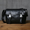 NZPJ Men's Vintage Genuine Leather Shoulder Bag Top Layer Cowhide Crossbody Bag Casual Men's Bag For 10-Inch IPad