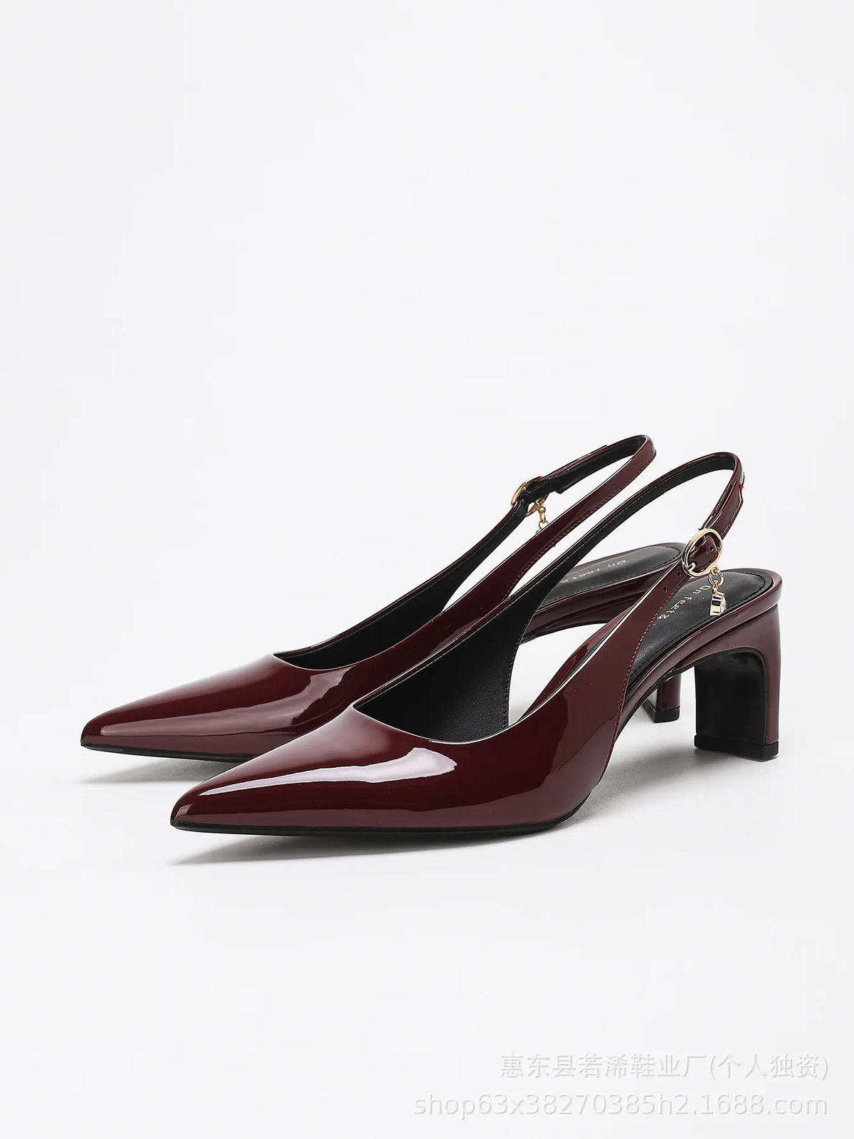Elegant Pointed Toe Low Heel Chunky Heel Women's Sandals Fashionable New Arrival Simple Stylish Open Toe Pumps PU Lined