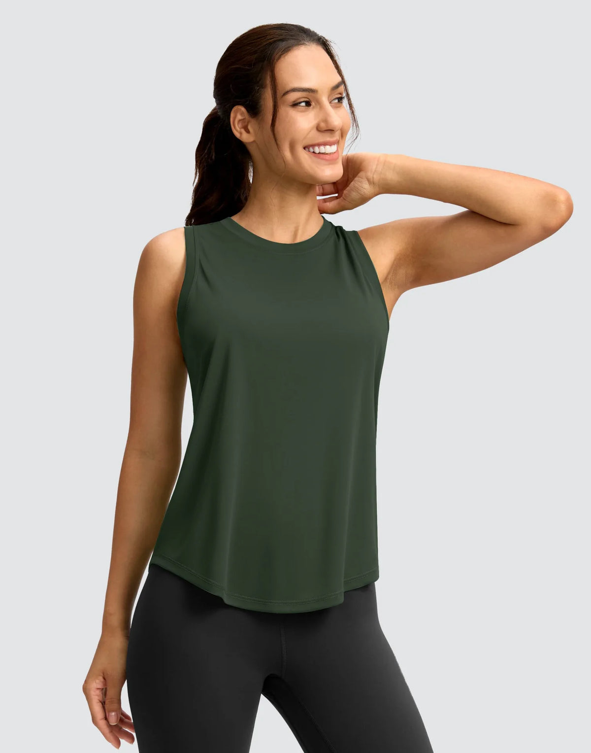 Women's Sleeveless Sports Top Quick Dry Breathable Running Vest Yoga Tennis Cross-Border Sports Tank Top Nylon Fabric