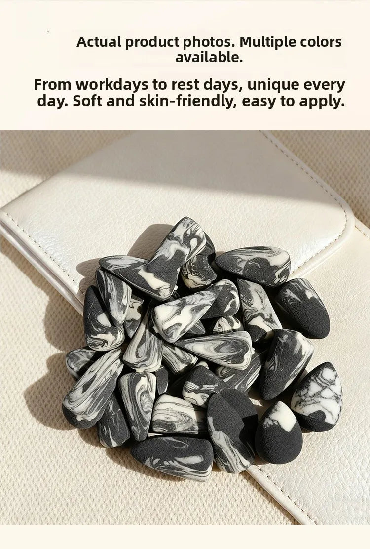 Water Activated Gradient Color Beauty Blender Tongue Shaped Makeup Sponge Dry Wet Use Dual Purpose Cosmetic Tool Non Latex