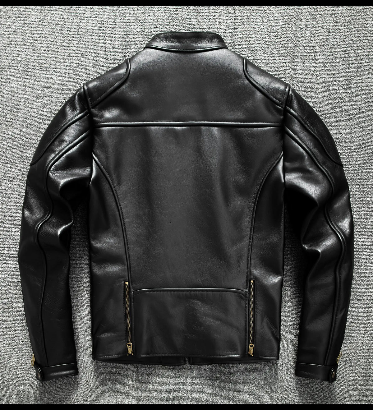 Black Autumn Leather Jacket Men Retro Style Plus Size 6XL Genuine Natural Cowhide Stand Collar J100 Motorcycle Sports Coat