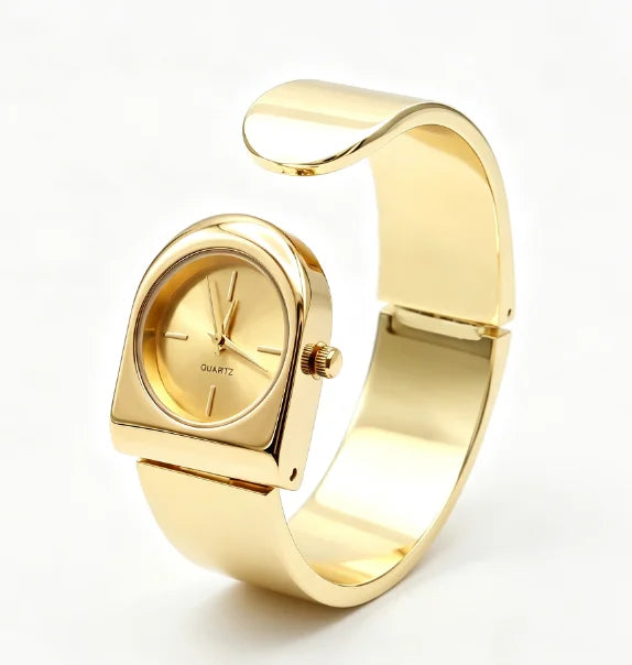 1Pcs Women's Gold Dial Alloy Strap Vintage Fashion Classic Fashion Details Quartz Watch For Business Party Holiday