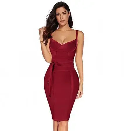 Amazon Best-seller Sexy Waist-fitted Tank Dress European American Style Sleeveless Bonded Backless Dress From Guangzhou