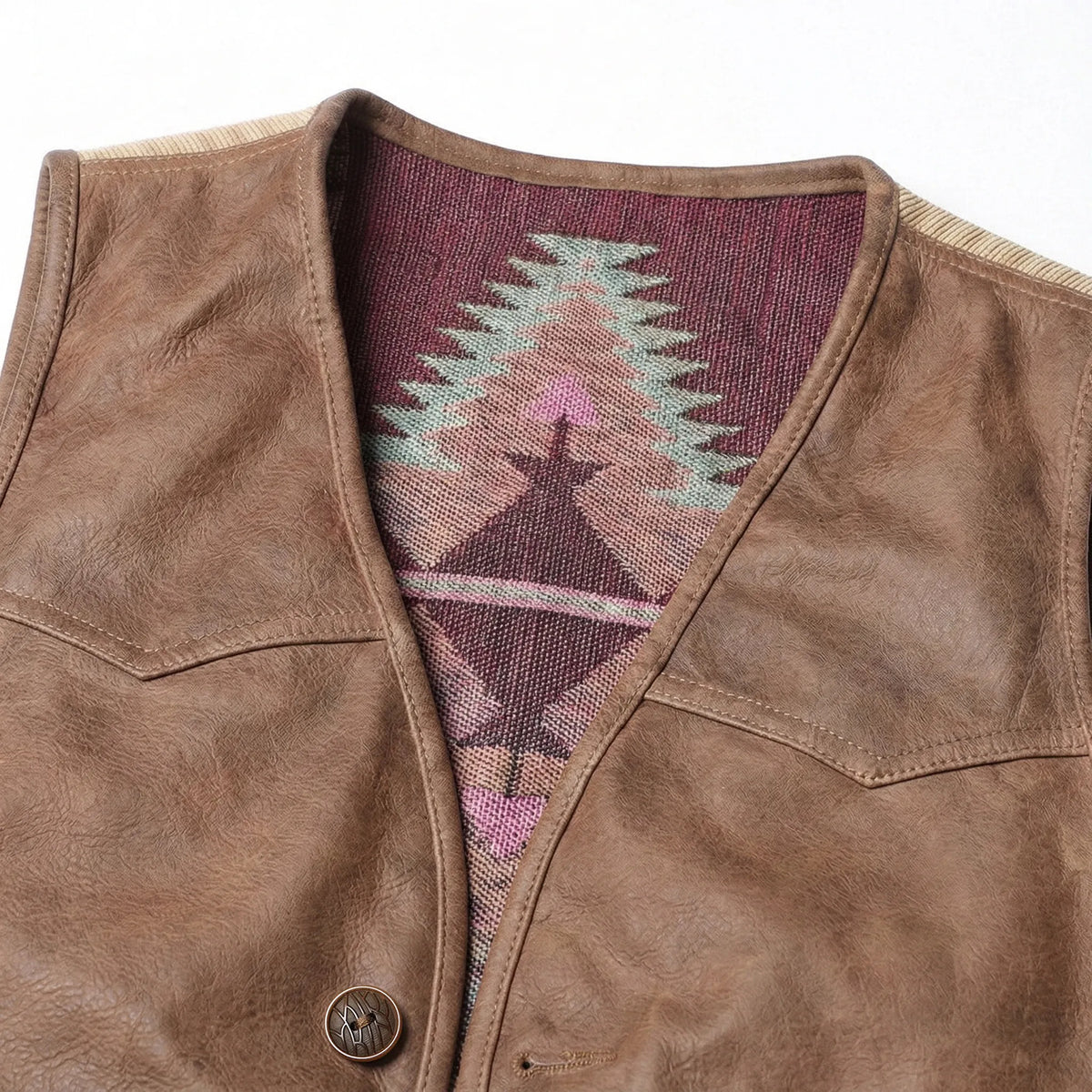 Light Brown Spring Leather Vest Men Casual Style Plus Size 5XL Genuine Natural Cowhide Slim Short Single Breasted Spliced Vest