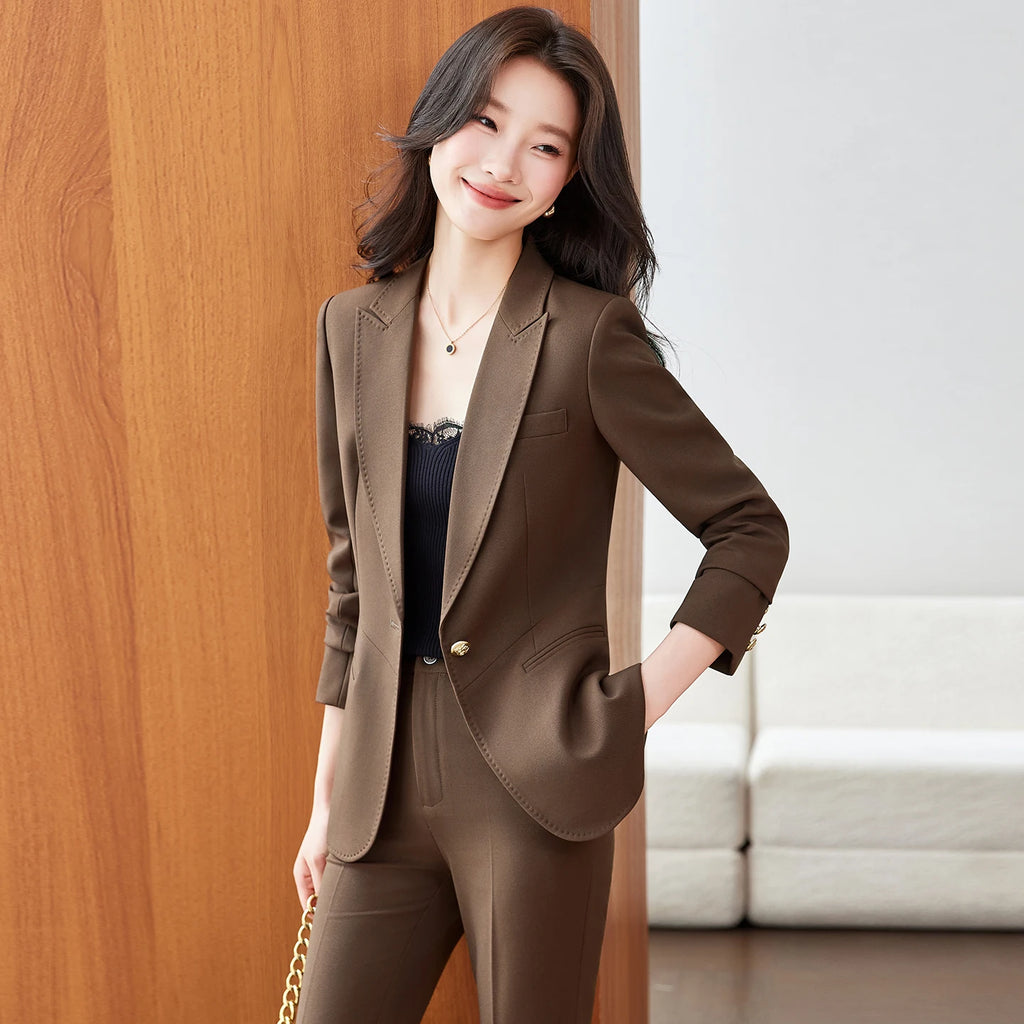 NAVIU High End Women's Clothing Coat Commute New Style Women Suit Jacket Casual British Style Napoleon Fashion Versatile Blazer