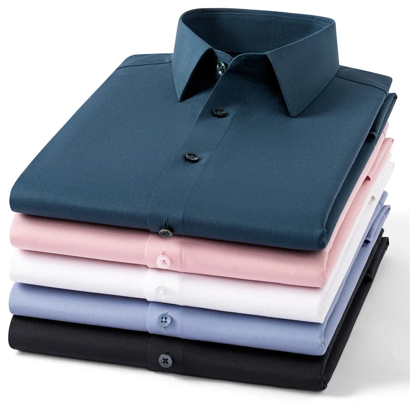 Quality Modal Men Shirt Long Sleeves Dress Shirts For Men Slim Fit Camisa Social Business White Office Shirt Men's Clothing