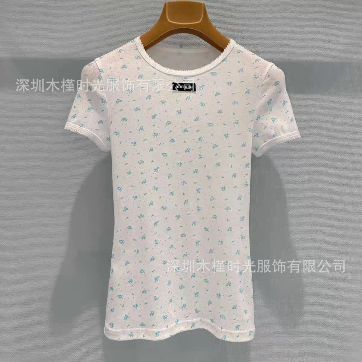 Early Spring New Style Women's 4-Piece Set Short-Sleeve Floral Print Vest Layered Top T-Shirt Cotton Quality Ceiling Elegant