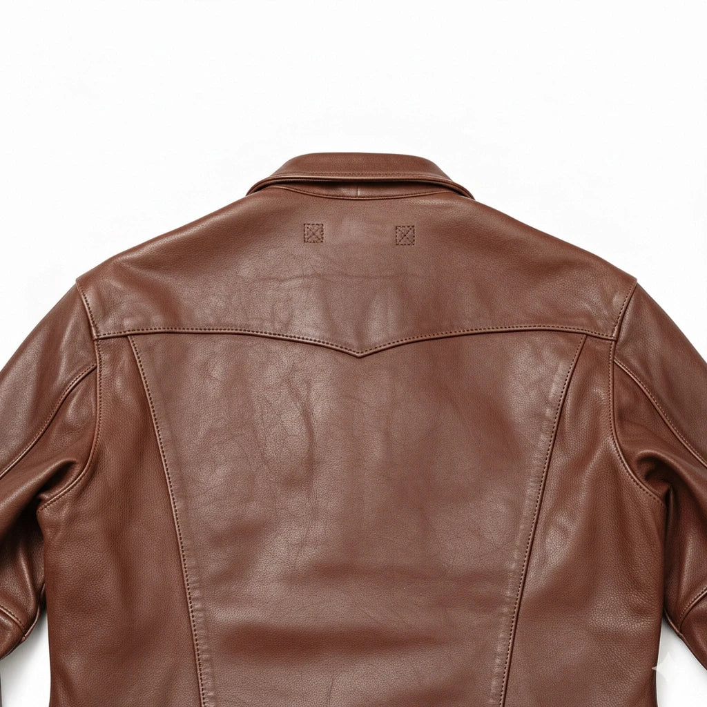 Genuine Natural Sheepskin Turn-Down Collar Single Breasted Coat Red Brown Spring Leather Jacket Men Retro Style Plus Size 4XL