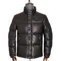 Black Winter Leather Jacket Men Retro Style Plus Size 5XL Genuine Natural Sheepskin Stand Collar Thick Warm Down Coat